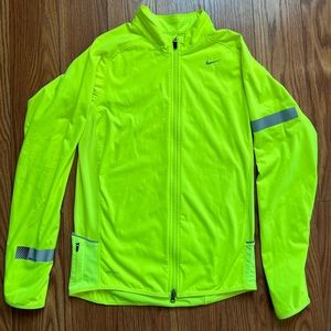 Men’s Nike Element Shield Full Zip Neon Reflective Dri-Fit Jacket Size Small